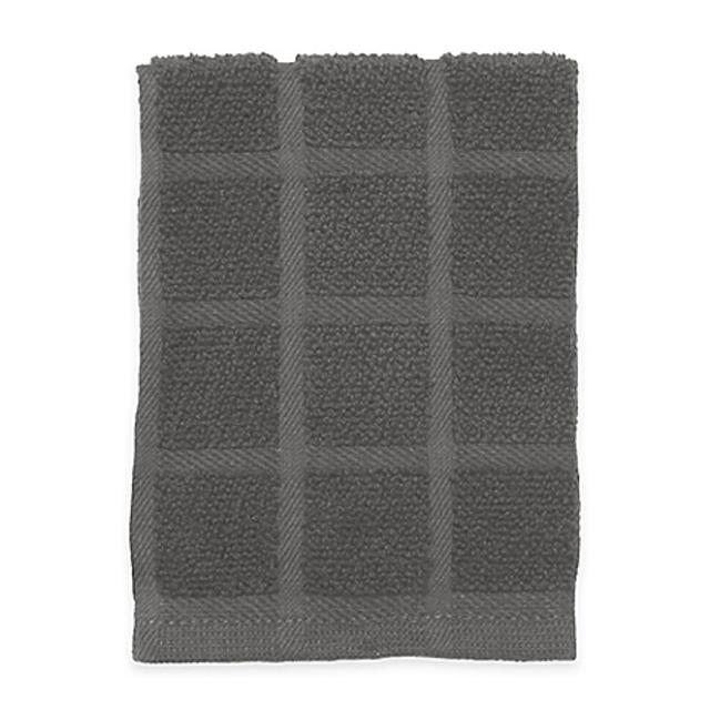 Kitchensmart® Solid 12-Inch x 12-Inch Dish Cloth in Mineral Grey