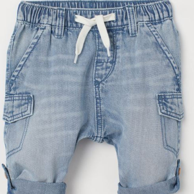 Cotton Denim Pants