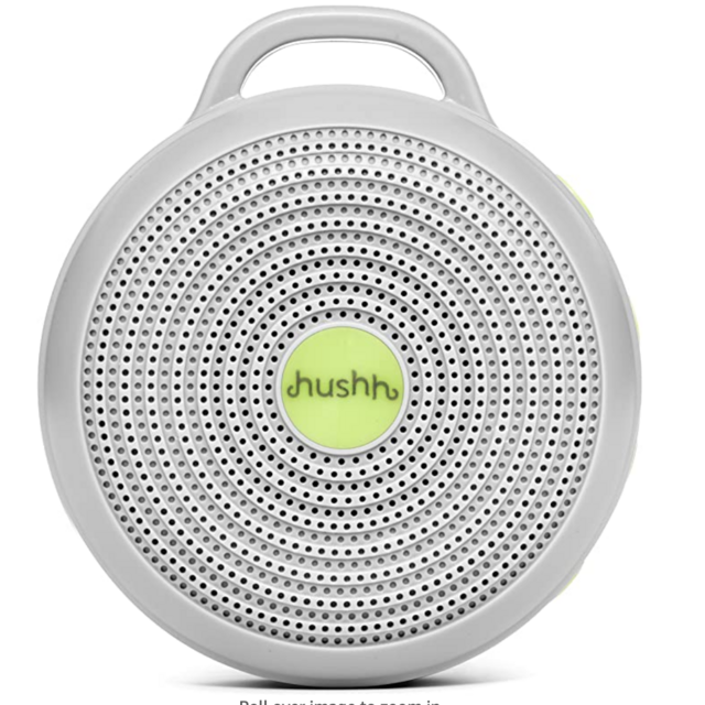 Yogasleep Hushh Portable White Noise Machine for Baby | 3 Soothing, Natural Sounds with Volume Control | Compact for On-the-Go Use & Travel | USB Rechargeable | Baby-Safe Clip & Child Lock