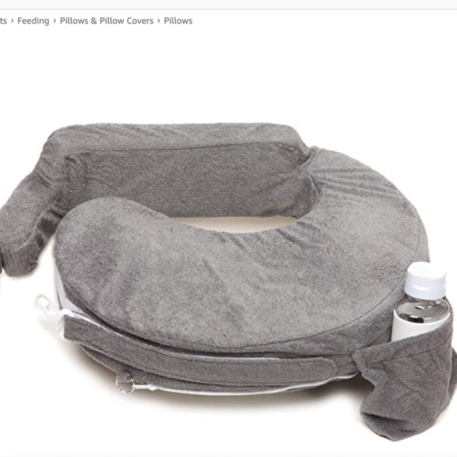 My Brest Friend Deluxe Nursing Pillow for Comfortable Posture, Evening Grey