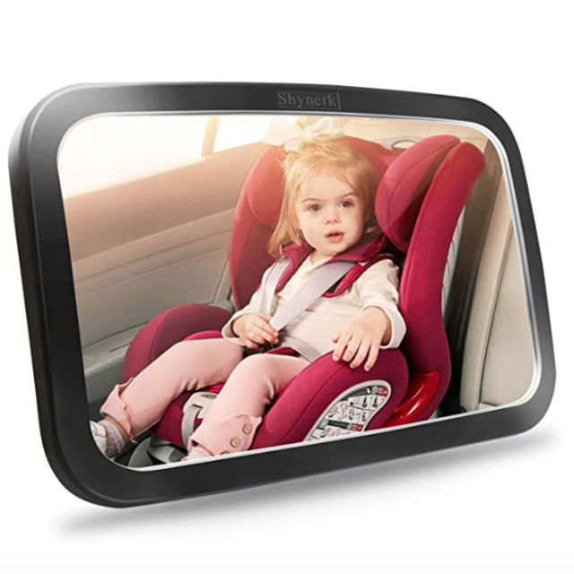Shynerk Baby Car Mirror, Safety Car Seat Mirror for Rear Facing Infant with Wide Crystal Clear View, Shatterproof, Fully Assembled, Crash Tested and Certified