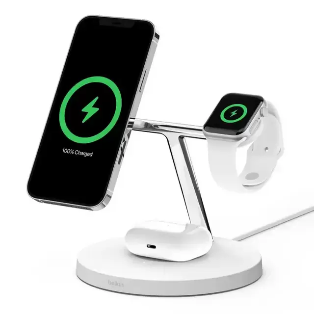 BoostCharge Pro3-in-1 Wireless Charger with MagSafe 15W
