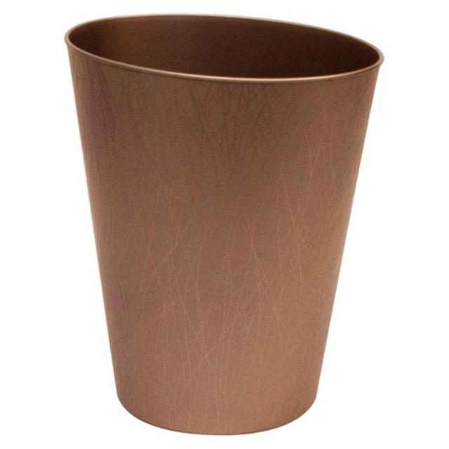 Product description page - Hefty 2.3 Gal. Open Waste Can with Decorative Texture - Bronze