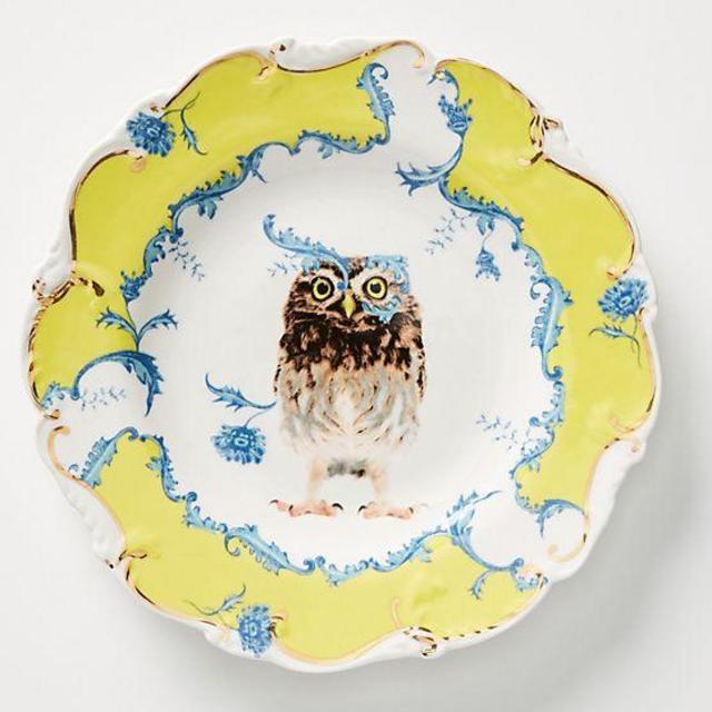 Lou Rota Nature Table Dessert Plate (Owl)