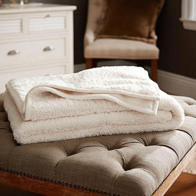 FAUX SHEEPSKIN THROW 50X70 IVR