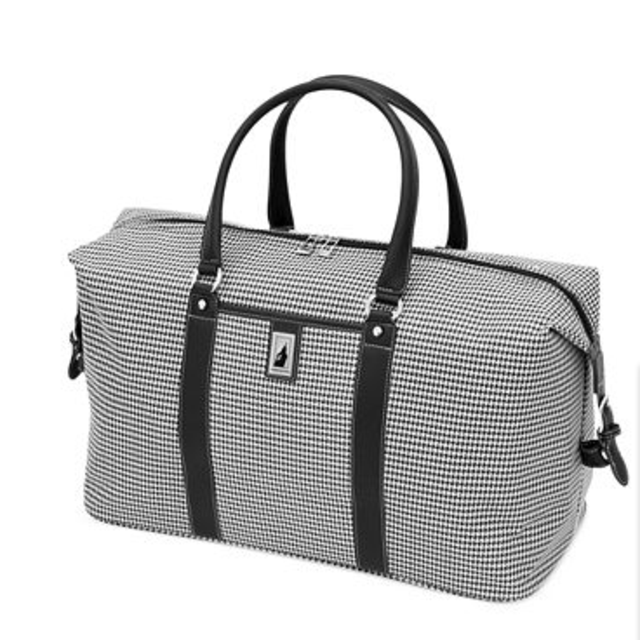 London Fog Cambridge 22" Weekender Duffel Black & White