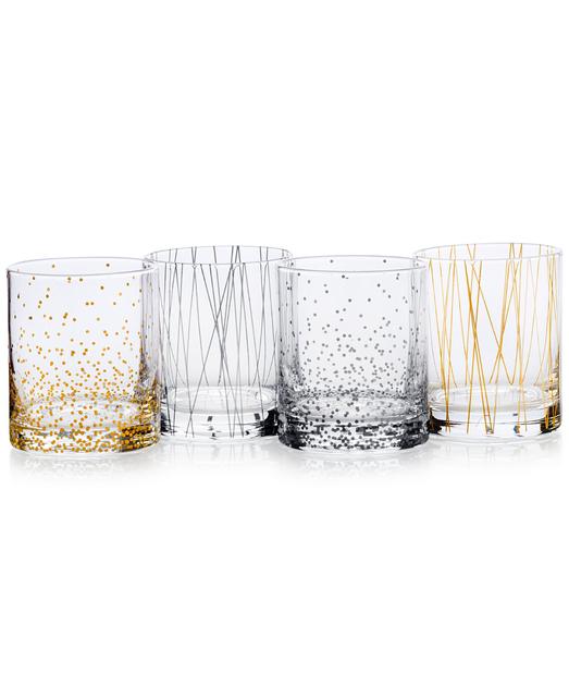 Miksa Cheers Party Double Old Fashioned Glasses, Set of 4