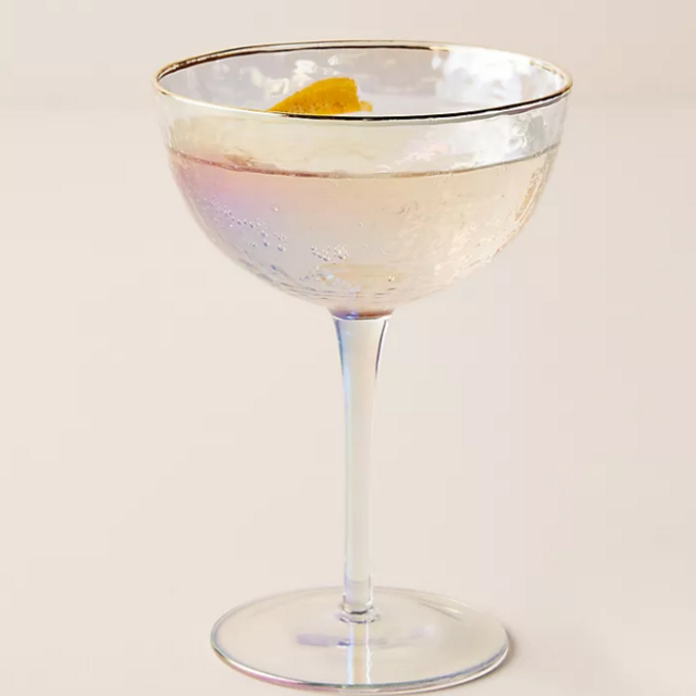 Lustered Coupe Glasses, Set of 4