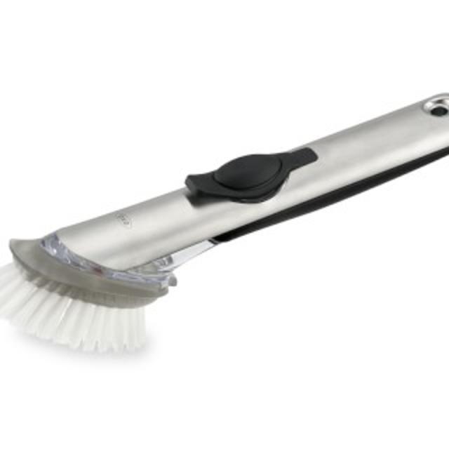 OXO Stainless-Steel Soap-Dispensing Dish Brush
