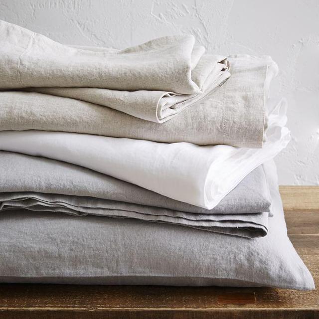 Belgian Flax Linen Sheet Set- White (King)