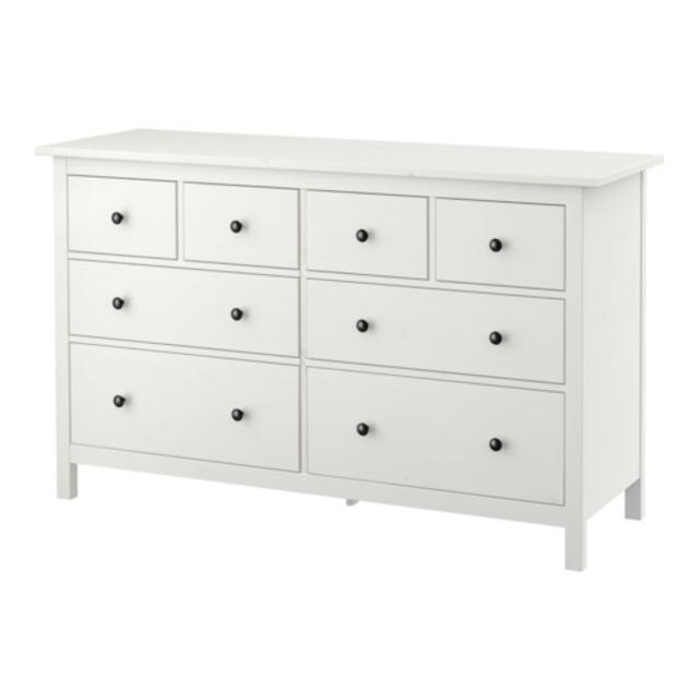 HEMNES				8-drawer dresser, white stain