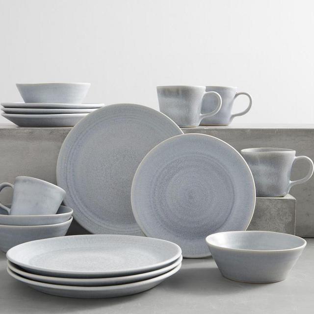 Larkin Reactive Glaze Stoneware 16-Piece Dinnerware Set-CHAMBRAY BLUE