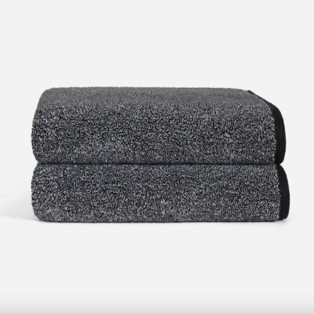 Super-Plush Bath Towels - Marled Black