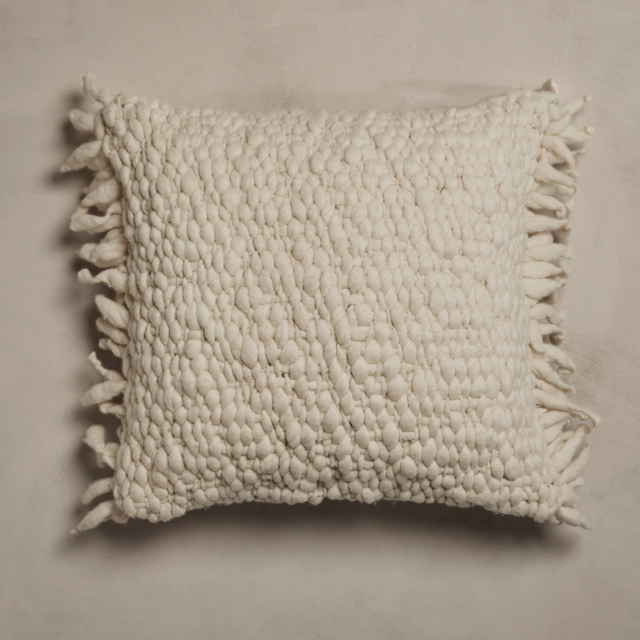 Hand-Carded Merino Pillow - 24x24