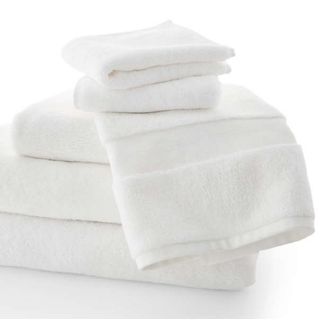 Organic Turkish Cotton 800-Gram White Towels, Set of 6