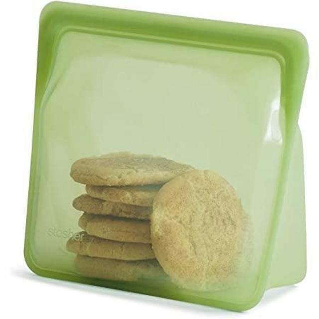 Stasher Platinum Silicone Food Grade Reusable Storage Bag, Green (Stand-Up Mega) | Reduce Single-Use Plastic | Cook, Store, Sous Vide, or Freeze | Leakproof, Dishwasher-Safe, Eco-friendly | 104 Oz