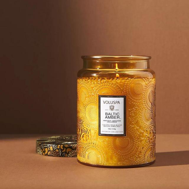Voluspa Limited Edition Cut Glass Jar Candle - Baltic Amber