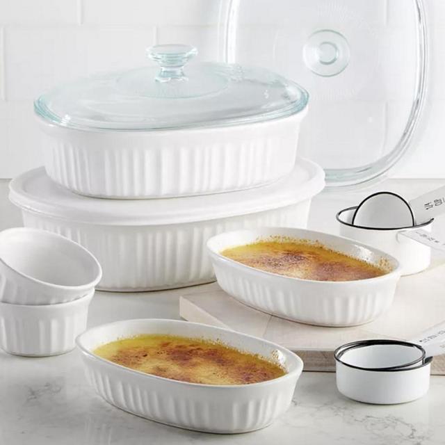 Corningware French White 10-Pc. Bakeware Set, Created for Macy's