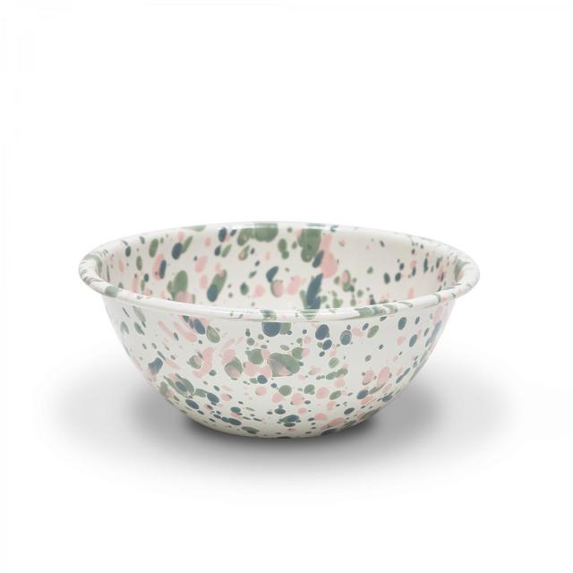 Crow Canyon Enamel Catalina Bowl - Mint Hibiscus