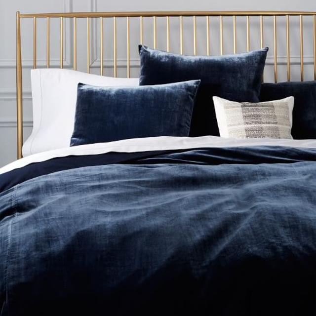 Luxe Velvet King Shams - Midnight
