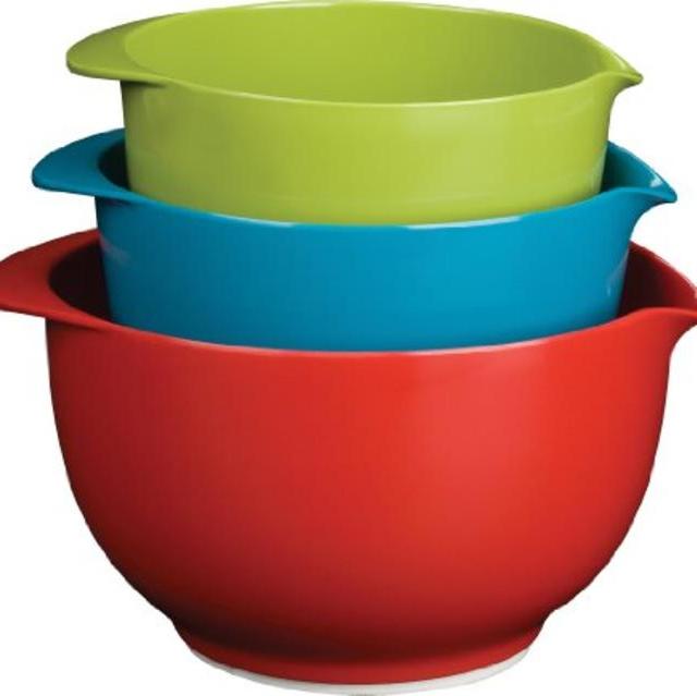 Trudeau Melamine Mixing Bowls, Set of 3