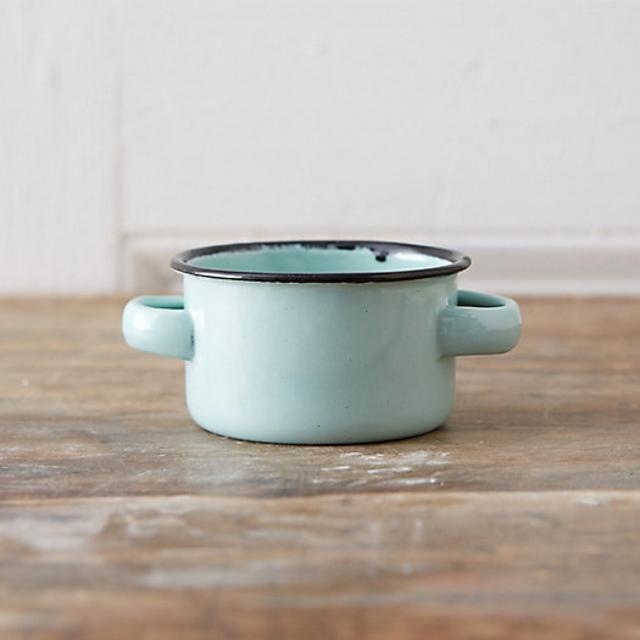 Mint Enamel Dessert Pot