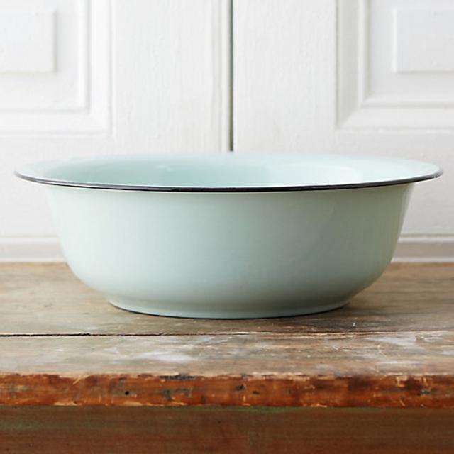 Mint Enamel Serving Bowl