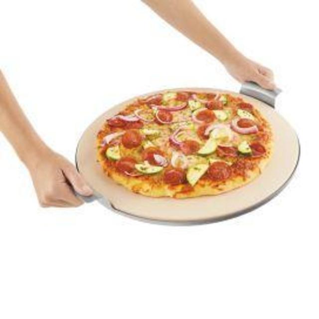 Pizzacraft™ 15-Inch Round Pizza Stone with Solid Stainless...