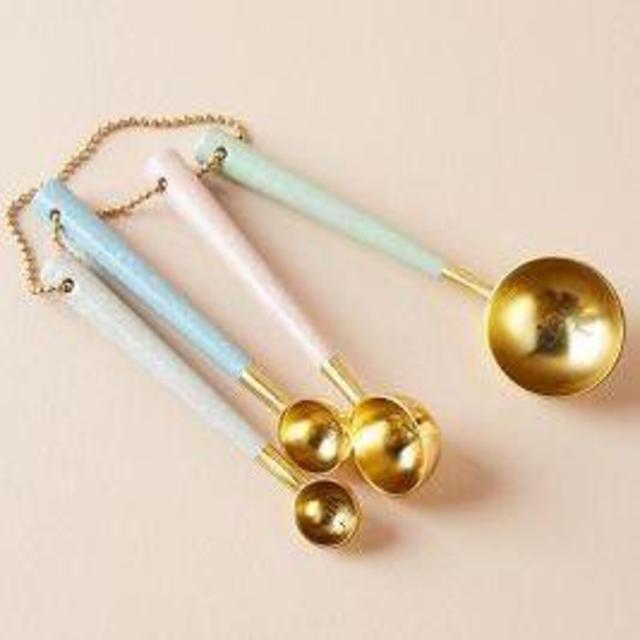Pastel & Brass Measuring Spoons