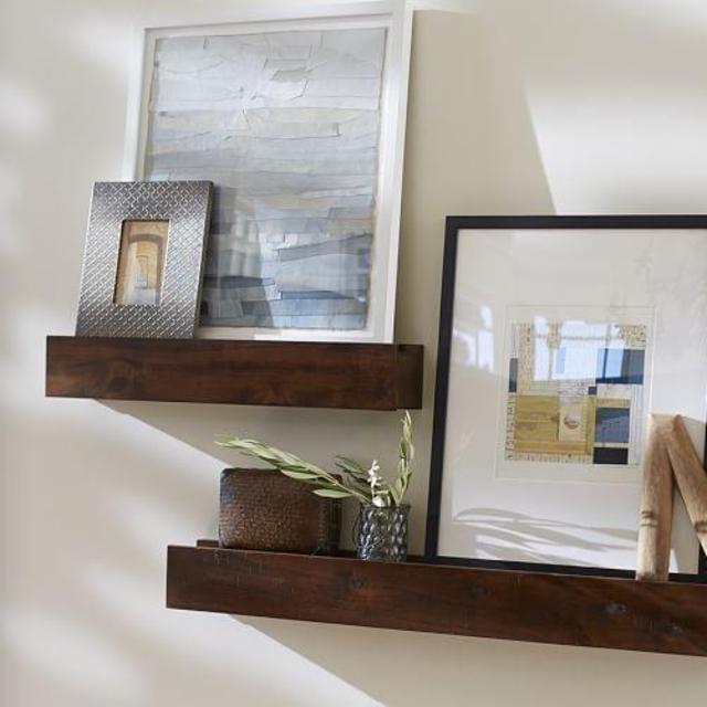 Rustic Wood Ledge: Mahogany: 3’ Ledge
