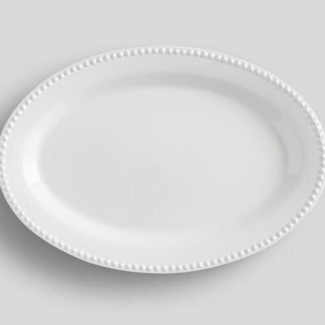 Emma Oval Serve Platter - True White