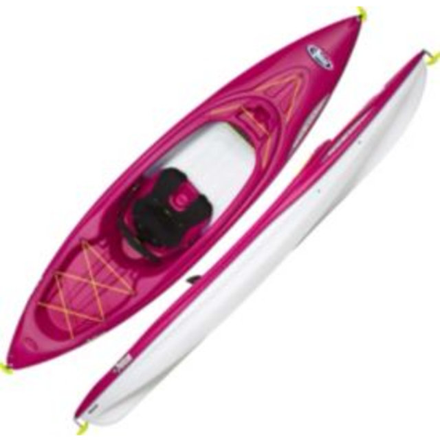 Pelican Trailblazer Kayak: Magenta/Yellow