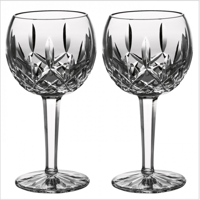By WaterfordClassic Lismore Balloon Wine, Pair