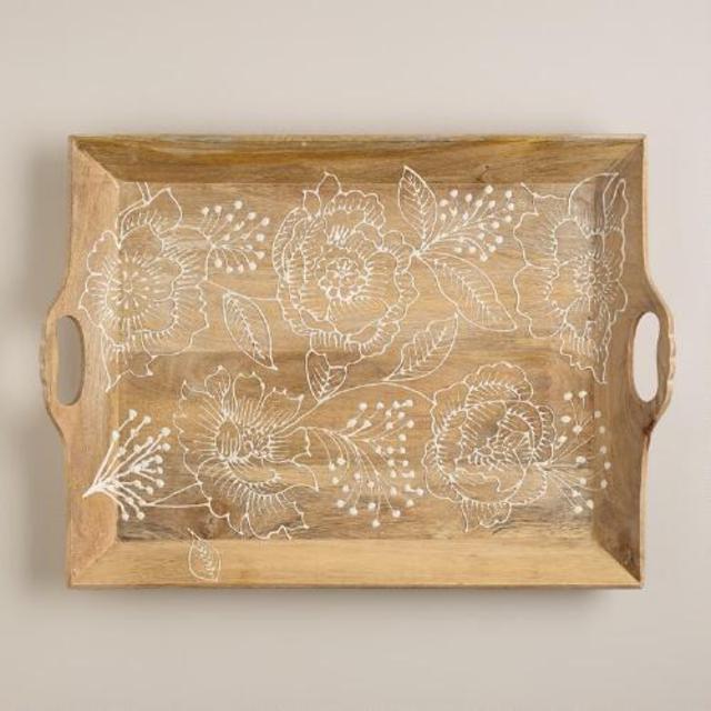 Fortress Bouquet Wood Serving Tray