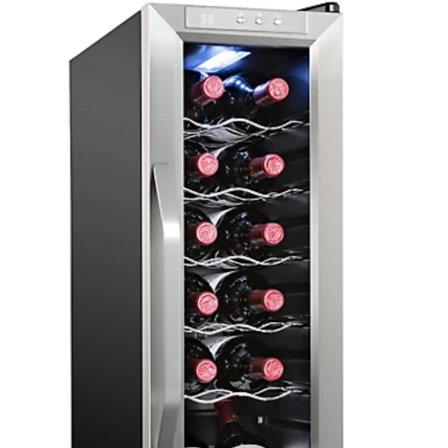 Ivation 12 Bottle Wine Cooler in Black