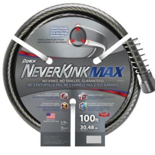 NeverKink MAX 5/8-in x 100-ft Premium-Duty Kink Free Vinyl Gray Coiled Hose
