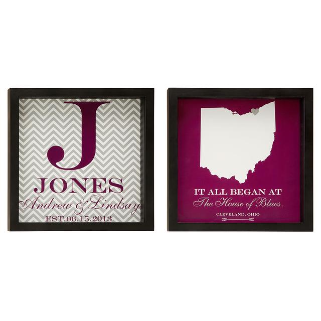 "IT ALL BEGAN" COUPLE MAP AND MONOGRAM SET