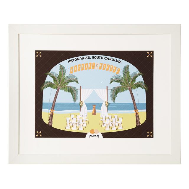 PERSONALIZED BEACH WEDDING SCENE