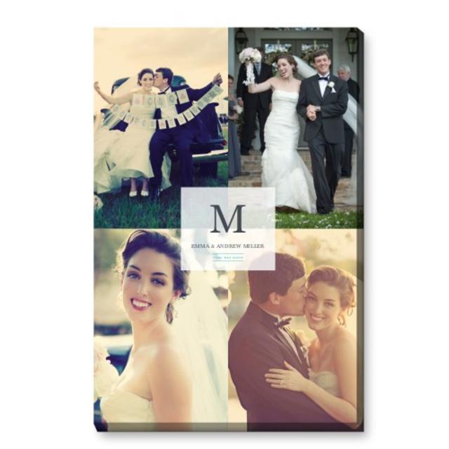 Classic Initial Wedding Canvas Print