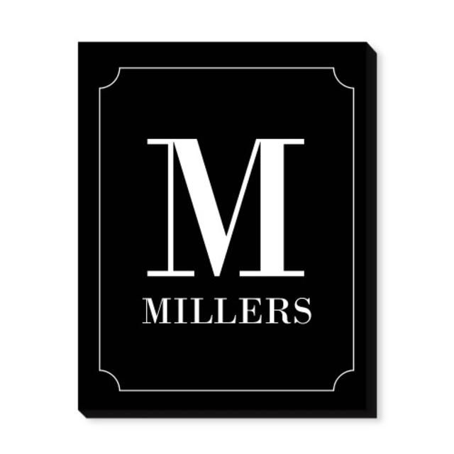 Framed Monogram Canvas Print