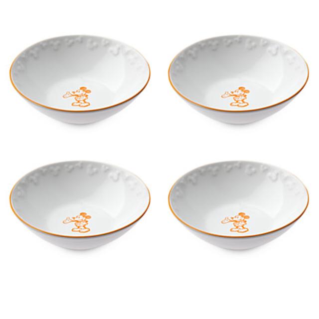 Gourmet Mickey Mouse Bowl Set - White/Pumpkin