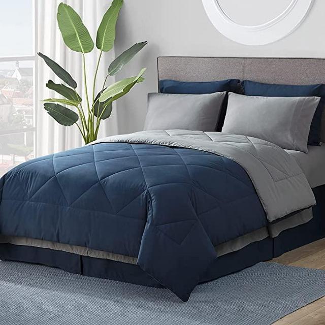 BEDSURE Navy Bedding Set Queen