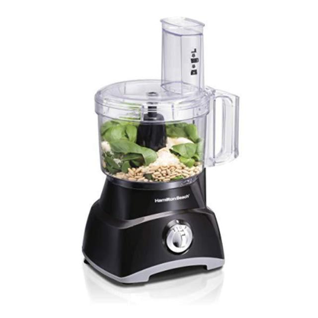 Hamilton Beach Food Processor, Slicer and Vegetable Chopper with Compact Storage, 8 Cups (70740), Black