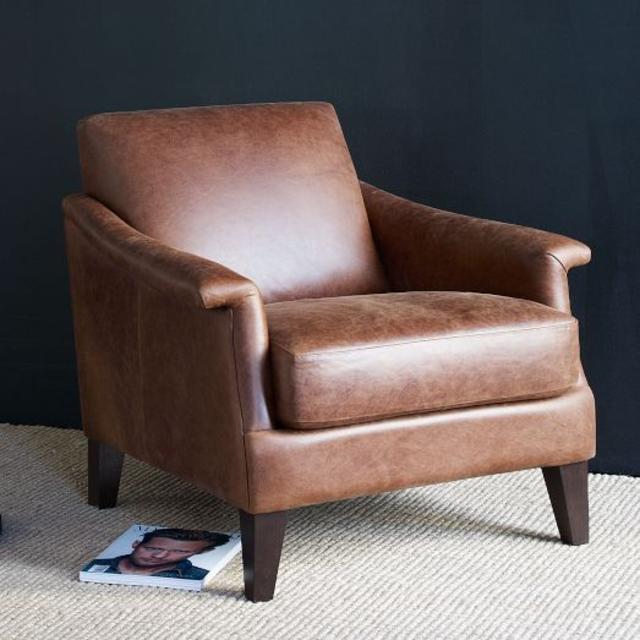 Writer's Leather Club Chair