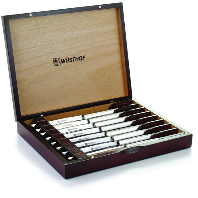 Wusthof 8pcsteak 8-Piece Stainless-Steel Steak Knife Set with Wooden Gift Box