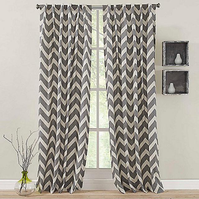 Zigami 84-Inch Rod Pocket Window Curtain Panel in Grey