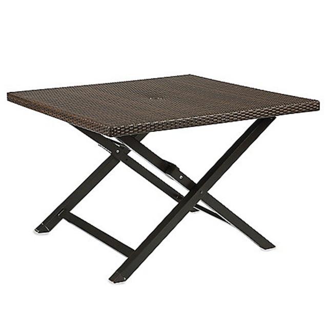 Barrington Wicker 4-Person Folding Dining Table