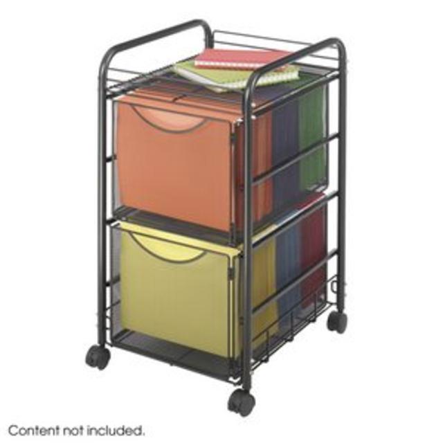 Safco Products Onyx Mesh File Cart with 2 File Drawers