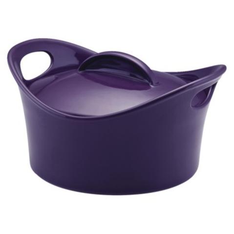 Rachael Ray Stoneware Covered Casserround - Purple (2.75 Qt.)