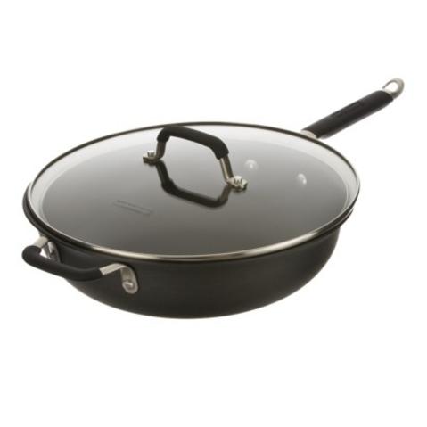 Calphalon Kitchen Essentials 12" Covered Hard-Anodized Nonstick Jumbo Frying Pan